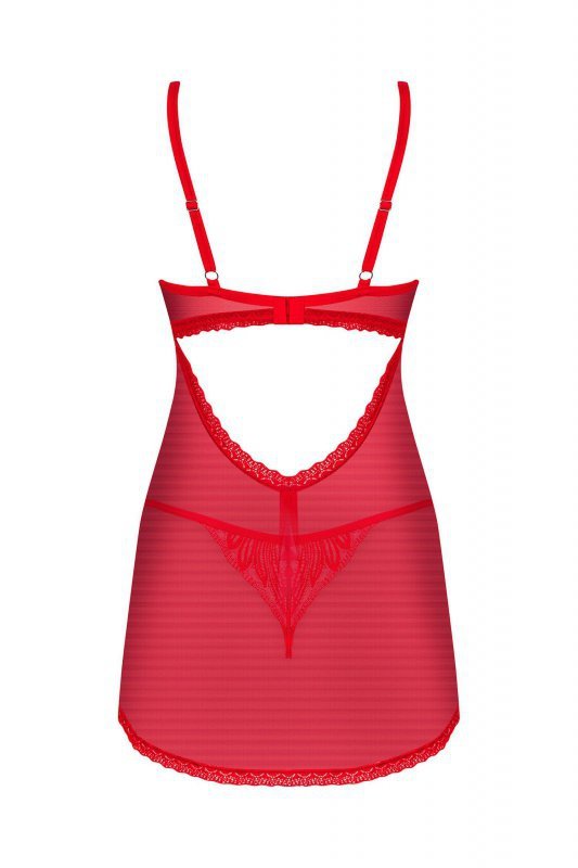 Obsessive Babydoll i stringi Chilisa czerwone