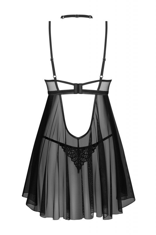 Obsessive Babydoll i stringi Donarella czarne