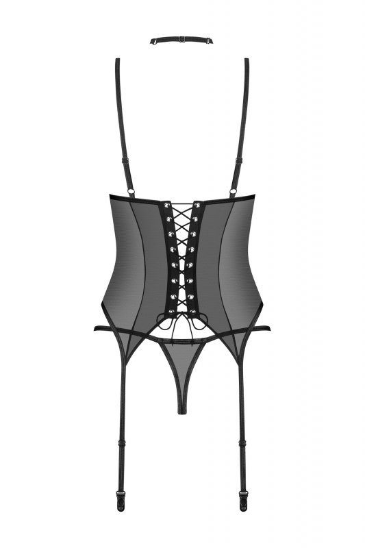 Obsessive Gorset i stringi Donarella czarny