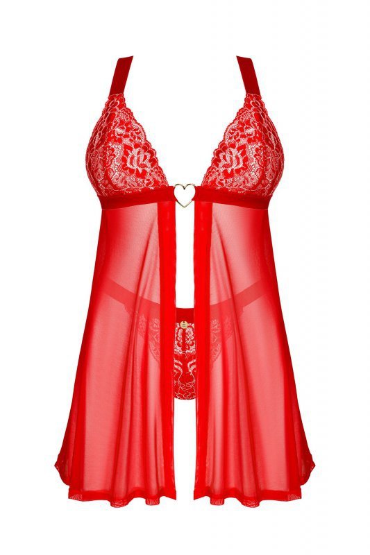 Obsessive Babydoll i stringi Elianes czerwone