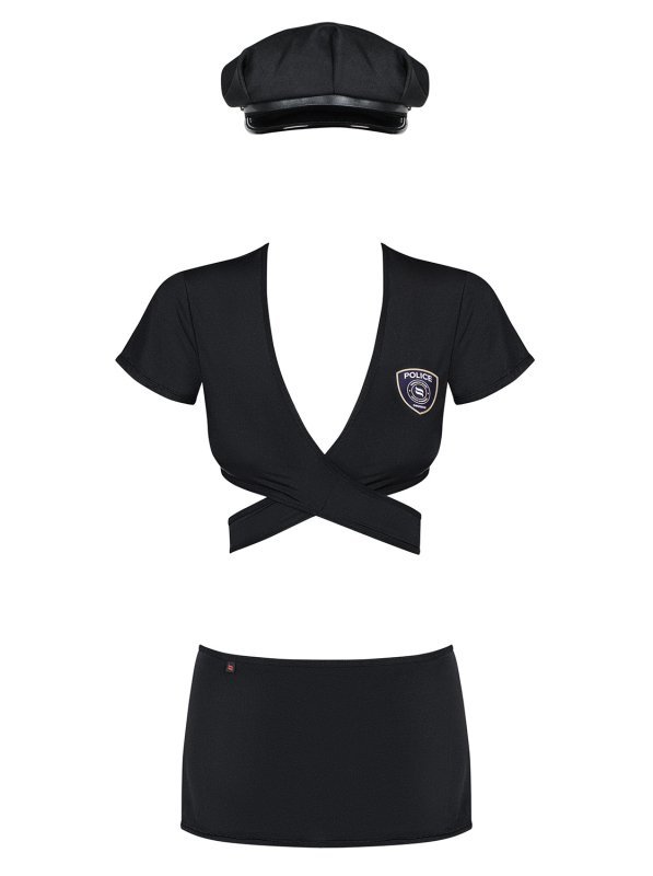Obsessive Uniform Police 4 częsciowy czarny