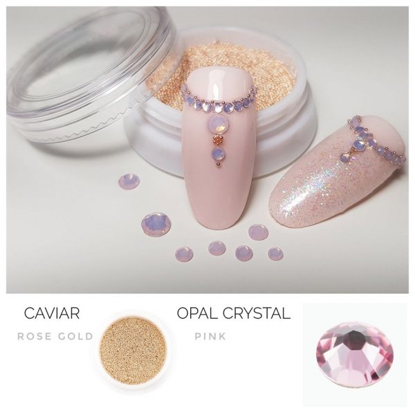 Opal Crystals Mix SS4 - SS20 PINK 400st.