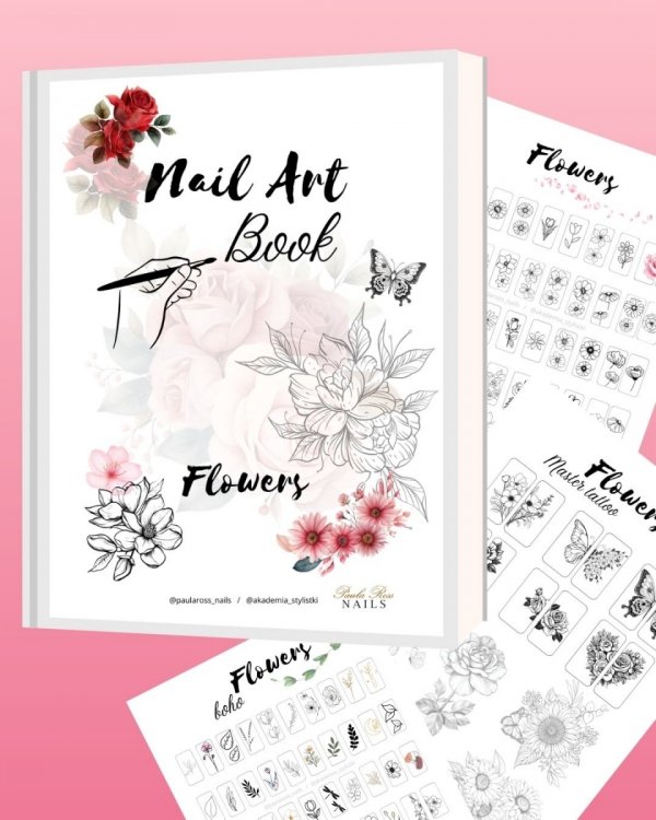 Buch ( Angebot 1 + 1 ) Nail Art Book Spring into Summer + Flowers 192zł