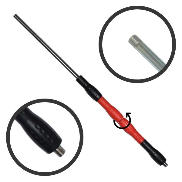 Lanca prosta Iso 88 - 700 mm black- red- black