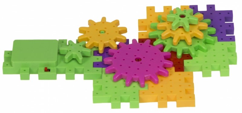 KLOCKI KONSTRUKCYJNE UKŁADANKA EDUKACYJNA ZĘBATKI PLAC ZABAW MAGICAL BLOCKS 81SZT