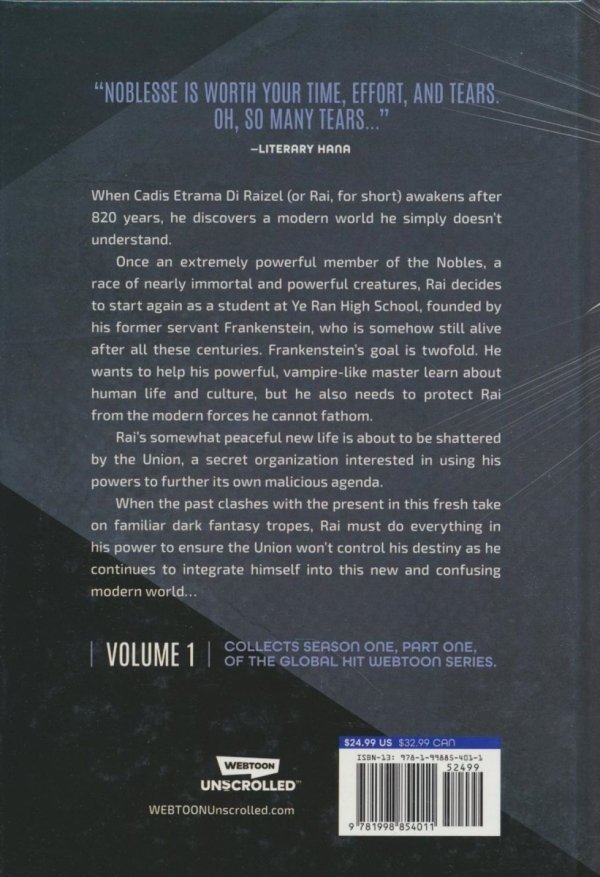 NOBLESSE VOL 01 HC [9781998854011]