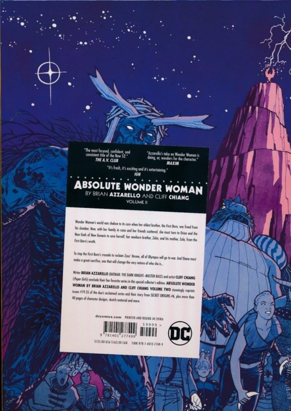 ABSOLUTE WONDER WOMAN BY BRIAN AZZARELLO AND CLIFF CHIANG VOL 02 HC [9781401277499] **promocja TOMY**