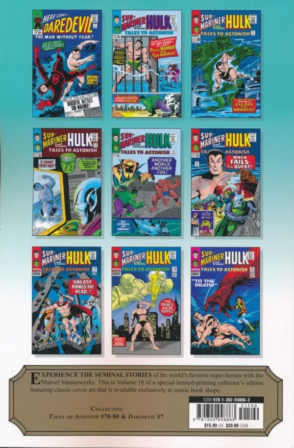 MIGHTY MARVEL MASTERWORKS NAMOR THE SUB-MARINER THE QUEST BEGINS TP [VARIANT] [9781302948863] **OFERTA SPECJALNA**