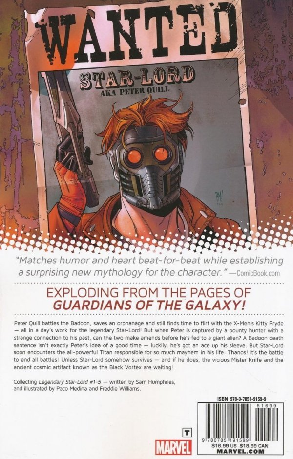 LEGENDARY STAR-LORD VOL 01 FACE IT I RULE TP [9780785191599]