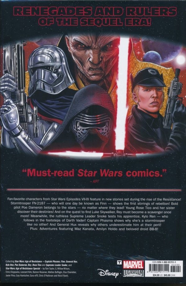 STAR WARS AGE OF RESISTANCE HC [9781302917111]