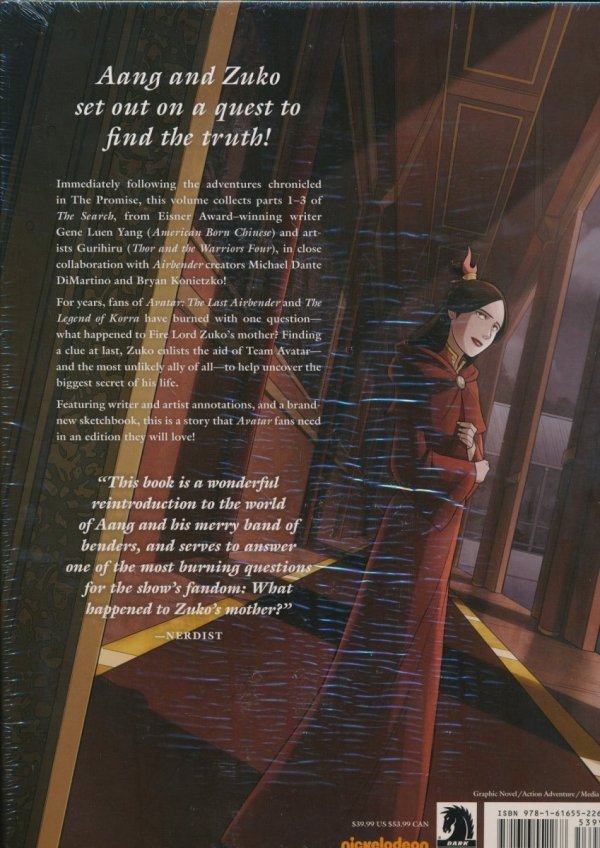 AVATAR THE LAST AIRBENDER THE SEARCH LIBRARY EDITION HC [9781616552268] **OFERTA SPECJALNA**