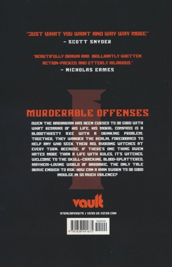 BARBARIC VOL 01 MURDERABLE OFFENSES TP [9781638491675] **OFERTA SPECJALNA**