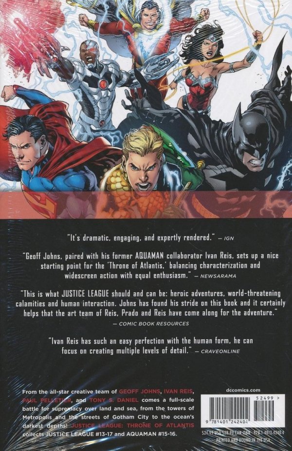 JUSTICE LEAGUE VOL 03 THRONE OF ATLANTIS HC [9781401242404] **promocja TOMY**