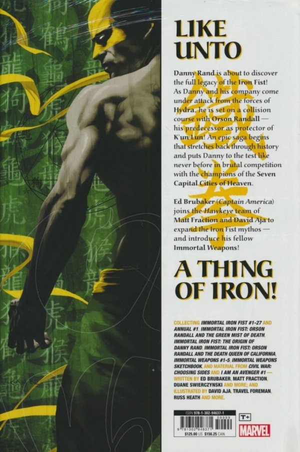 IMMORTAL IRON FIST AND THE IMMORTAL WEAPONS OMNIBUS HC [STANDARD] [9781302946371] **promocja TOMY**