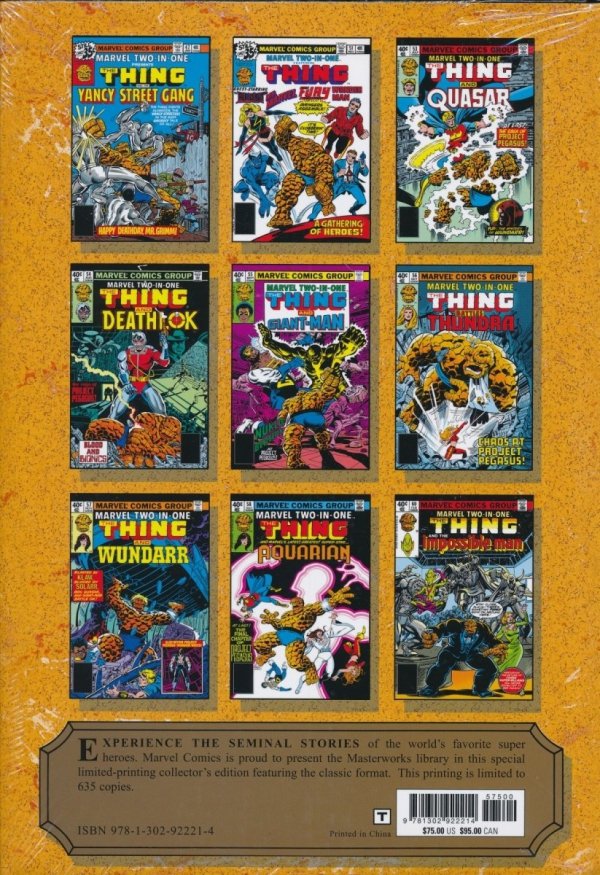 MARVEL MASTERWORKS MARVEL TWO-IN-ONE VOL 05 HC [VARIANT] [9781302922214] **promocja TOMY**