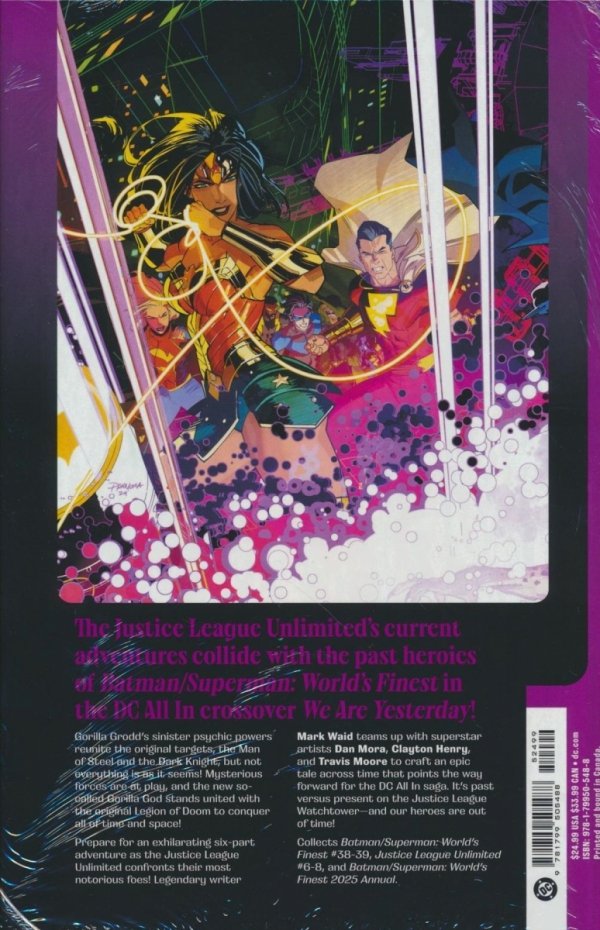 JUSTICE LEAGUE UNLIMITED WORLDS FINEST WE ARE YESTERDAY HC [9781799505488]