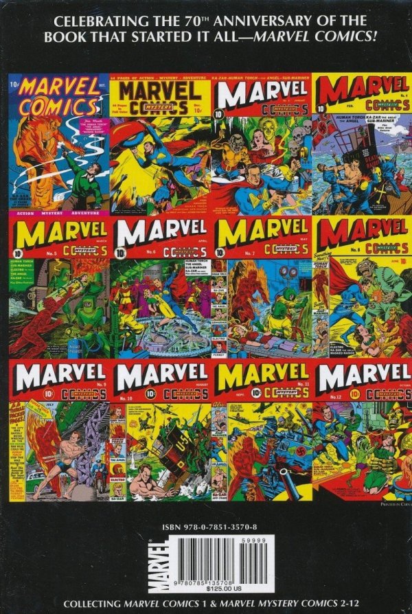 GOLDEN AGE MARVEL COMICS OMNIBUS VOL 01 HC [STANDARD] [9780785135708] **PROMOCJA TOMY**
