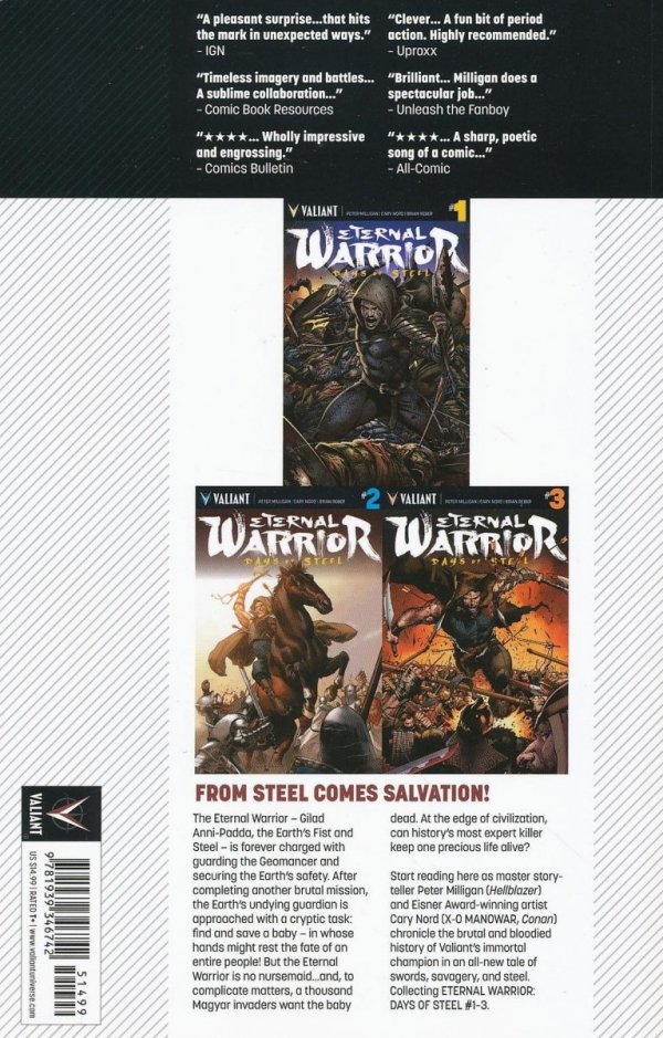 ETERNAL WARRIOR VOL 03 DAYS OF STEEL TP [9781939346742]