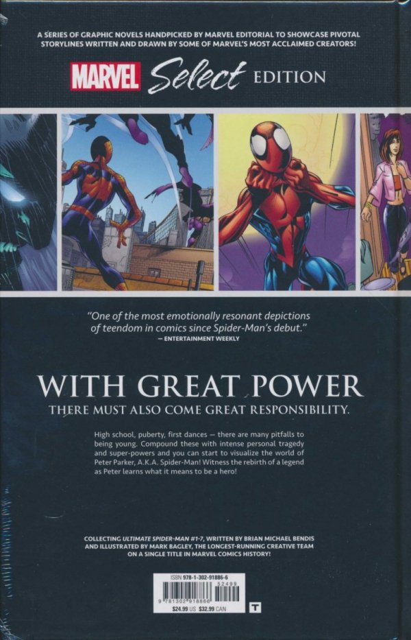 ULTIMATE SPIDER-MAN POWER AND RESPONSIBILITY MARVEL SELECT EDITION HC [9781302918866] **promocja TOMY**