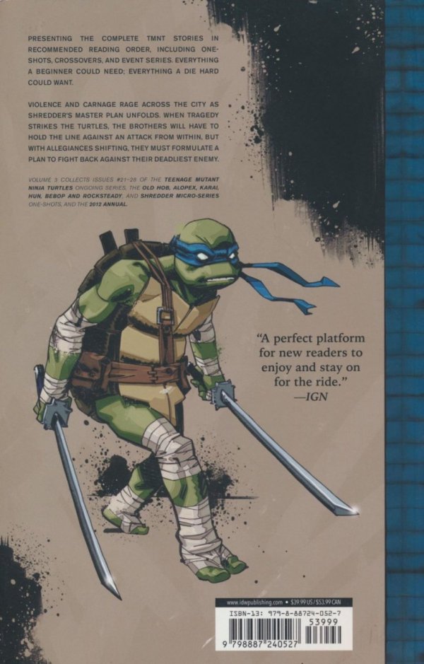 TEENAGE MUTANT NINJA TURTLES THE IDW COLLECTION VOL 03 TP [9798887240527]