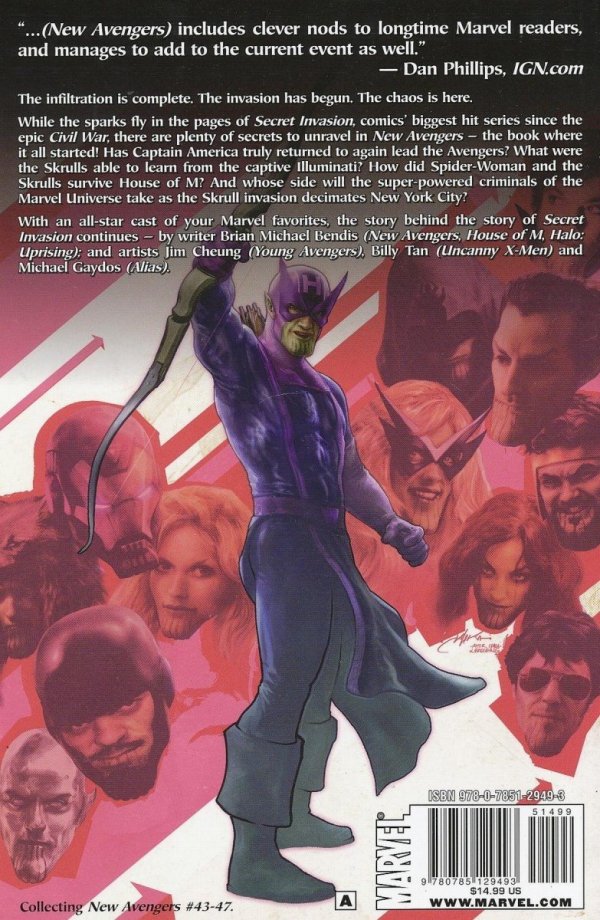 NEW AVENGERS VOL 09 SECRET INVASION PART 2 TP [STANDARD] [9780785129493]