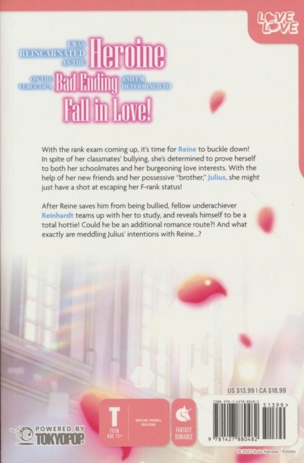 I WAS REINCARNATED AS THE HEROINE ON THE VERGE OF A BAD ENDING AND IM DETERMINED TO FALL IN LOVE VOL 02 TP [9781427880482]