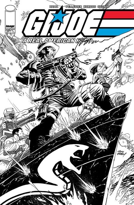 GI JOE A REAL AMERICAN HERO #320 CVR B ANDY KUBERT B&W VAR [70985303878832021]