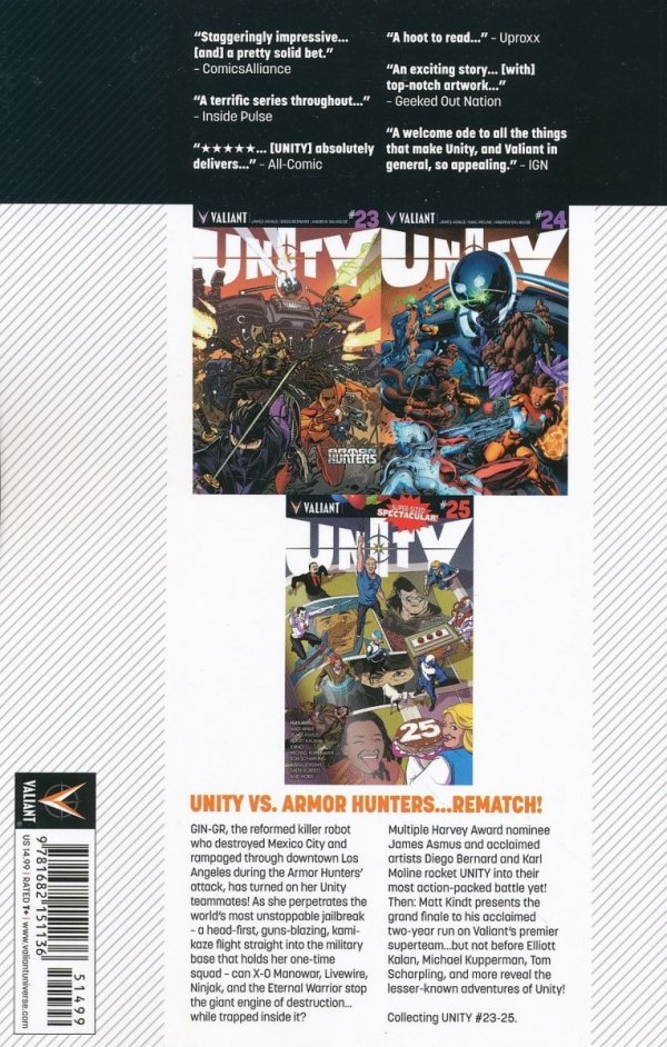 UNITY VOL 07 REVENGE OF THE ARMOR HUNTERS TP [9781682151136] **promocja TOMY**