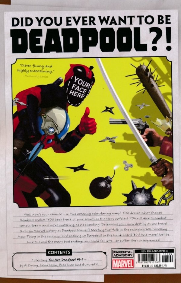 YOU ARE DEADPOOL TP [9781302912383]