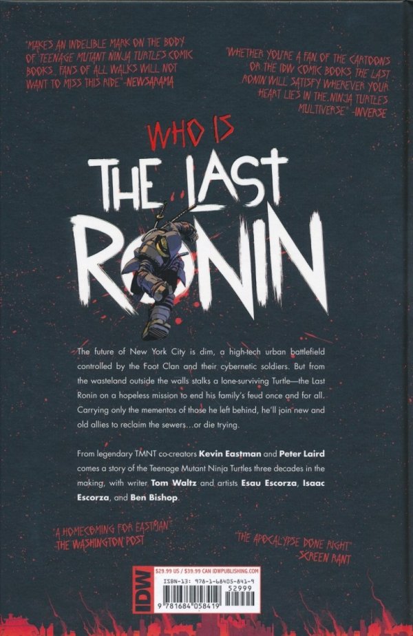 TEENAGE MUTANT NINJA TURTLES THE LAST RONIN HC [9781684058419]