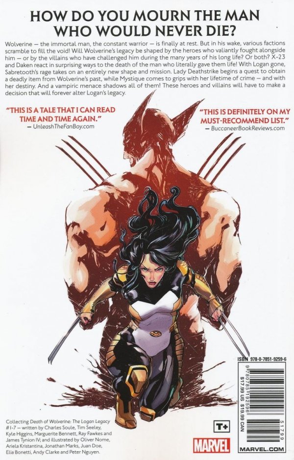 DEATH OF WOLVERINE THE LOGAN LEGACY TP [9780785192596] **OFERTA SPECJALNA**
