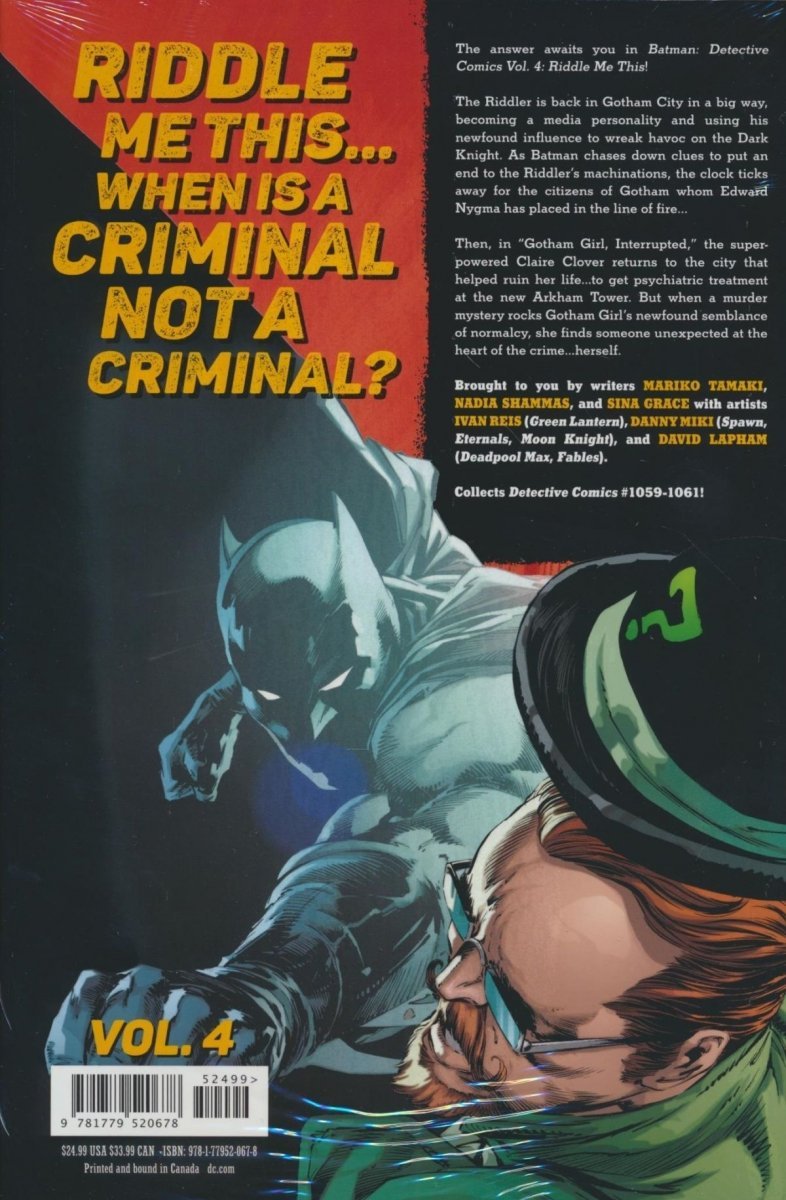 BATMAN DETECTIVE COMICS RIDDLE ME THIS HC [9781779520678]