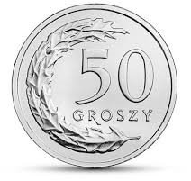 50 Groszy gr 2021 mennicza z woreczka 