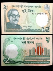 BANGLADESZ Banknot 2 TAKA 2018 UNC 