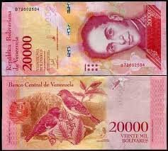WENEZUELA Banknot 20000 Bolivares 2017 UNC 