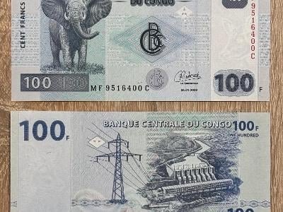 KONGO BANKNOT 100 FRANKÓW 2022 UNC