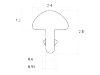 Progi HOSCO 2,4mm M2 (18% nickel-silver, 24szt)