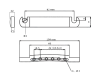 Aluminiowy zaczep strun BOSTON T-70-A (GD)