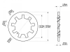 Podkładka zębata M3/8 VPARTS LWS-4 (kpl. 10 szt)