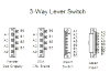 Przełącznik 3-pozycyjny VPARTS SW-113T (WH)
