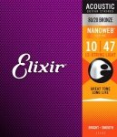 Struny ELIXIR NanoWeb 80/20 Bronze (10-47) 12str