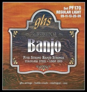 Struny do banjo 5str GHS PF 170 Regular L (9-20)