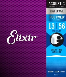 Struny ELIXIR PolyWeb 80/20 Bronze (13-56)