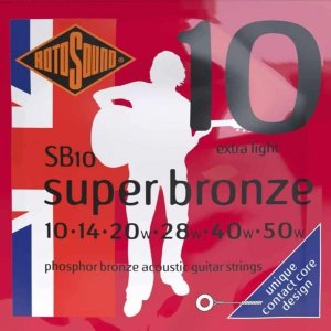 Struny ROTOSOUND SB10 Super Bronze (10-50)