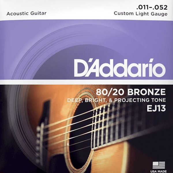 Struny D'ADDARIO 80/20 Bronze Wound EJ13 (11-52)