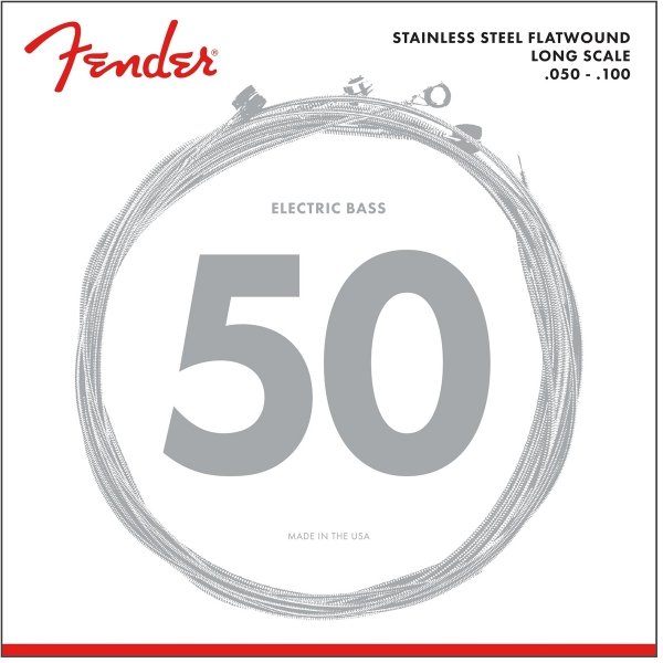FENDER 9050ML Stainless Steel Flatwound (50-100)