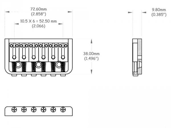 Mostek stały 10,5mm VPARTS Pro VFB-609 (CR)