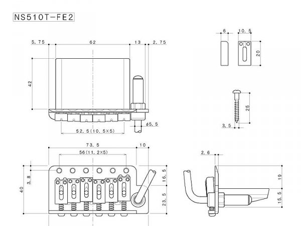 Tremolo GOTOH NS510T-FE2 (CK)