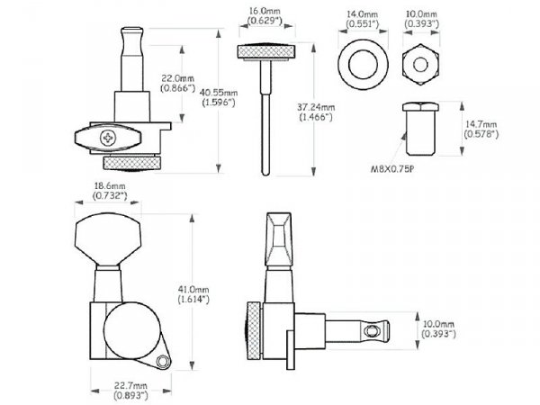 Klucze blokowane VPARTS Pro VGX-01SC (GD, 3+3)