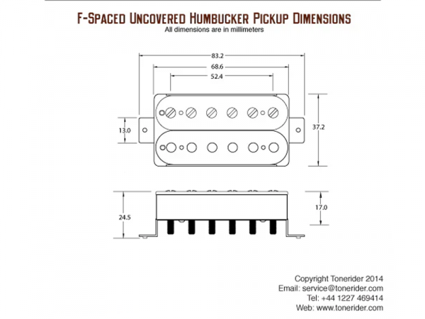 TONERIDER Alnico 4 Classics F-Spaced (AN, bridge)